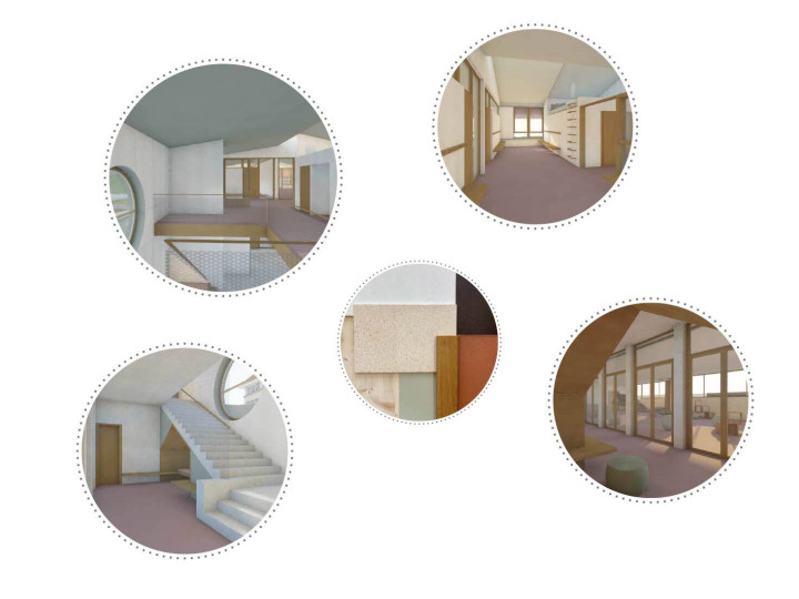Arcollage Schule Spiezmoos Materialisierung