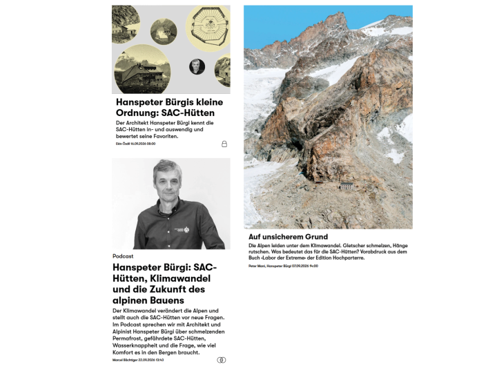 Collage Hochparterre Artikel