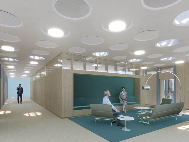Arcollage Campus Liebefeld Innenraum