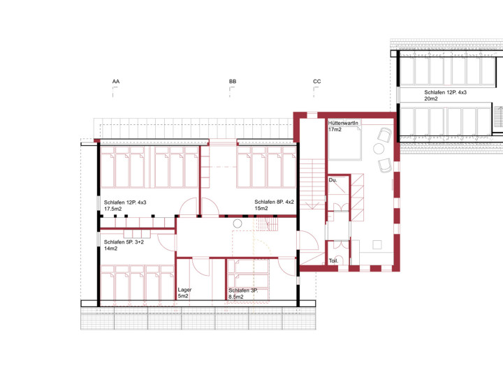 Arcollage Gaulihuette SAC Grundriss OG