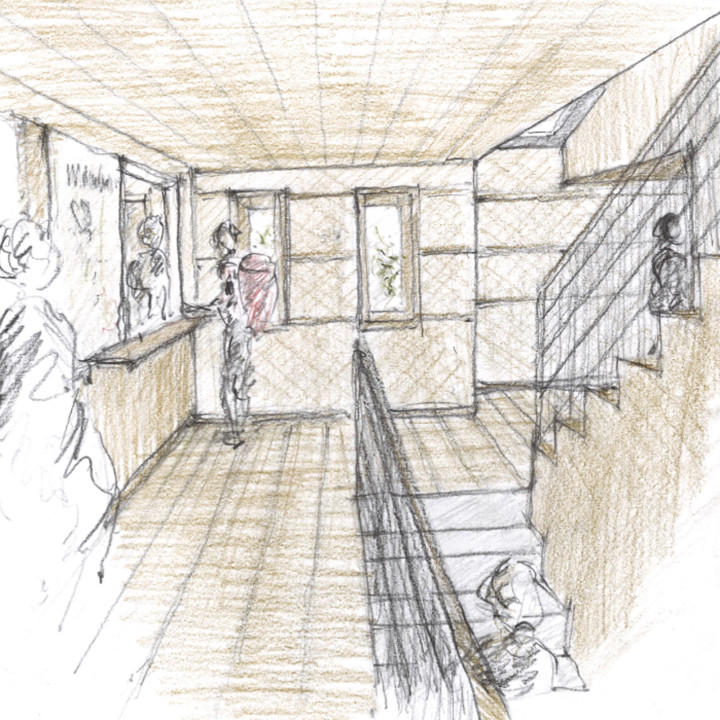 Arcollage Gaulihuette SAC Skizze Eingang