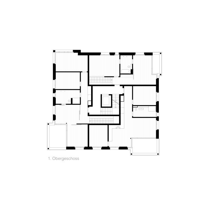 Arcollage Schoenberg Ost Grundriss 1. OG