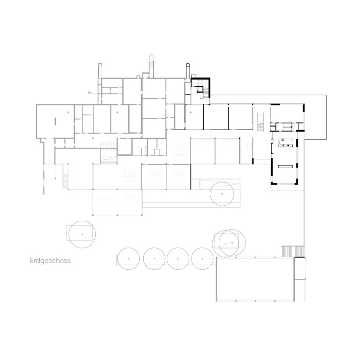 Arcollage Schule Lutertal Bolligen Grundriss EG